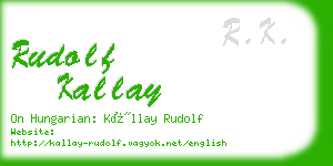 rudolf kallay business card